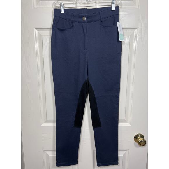 NWT Stitchfix X Katie Sturino Pippa Stretch Riding Navy Blue Pant Vacation - Picture 1 of 8